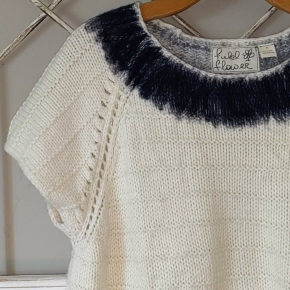 Anthropologie Field Flower Feltworks short sleeve sweater - Picture 2 of 7